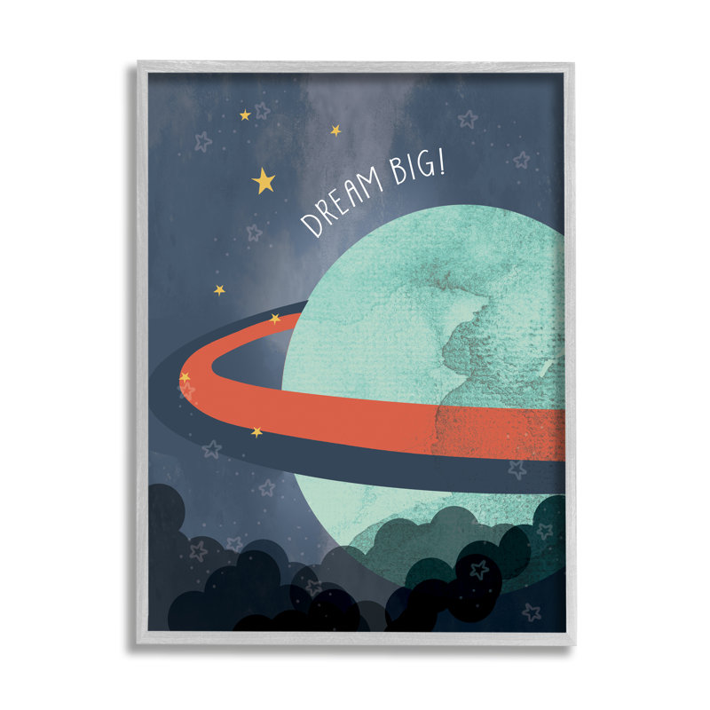 «Dream Big Retro Green Space», art mural sur toile tendue XXL par Daphne Polselli, H 14 po x l 11 po x P 1,5 po