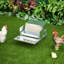 Mangeoire à volaille automatique avec capacité de 30 lb - Acier galvanisé, aluminium, antidérapant, réduit les risques d'intensité de travail du poulet