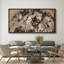 «Rustic Countryside Monochlorals Florals Abstract Flower», reproduction d'art sur toile-98041989-111568203