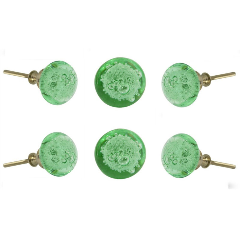 Paquet multiple de boutons de champignon de 1,4 po de diamètre Jones, Vert clair / or