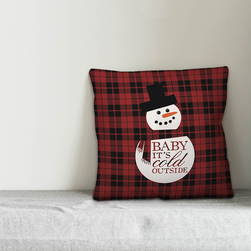 Plaid Reversible Throw Pillow
