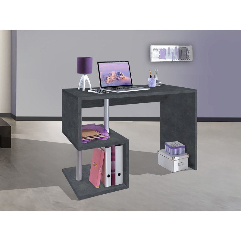 Hoehne Desk, 77.5cm H x 100cm W x 50cm D, Black