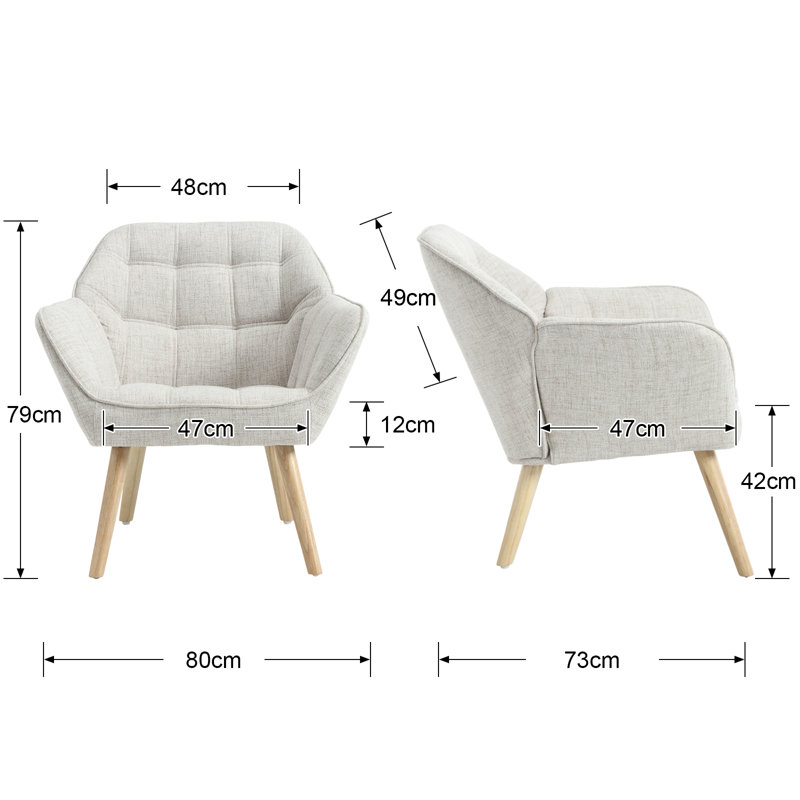 Booneville Upholstered Armchair, Beige