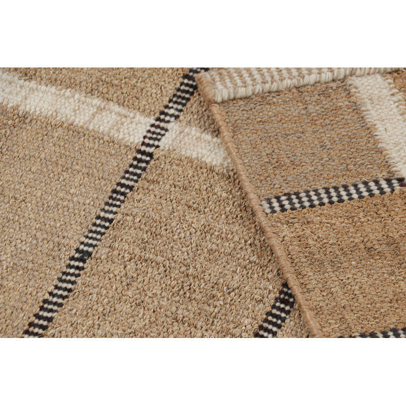 Scandinavian Wool Striped Area Rug, Rectangle 13' x 19'