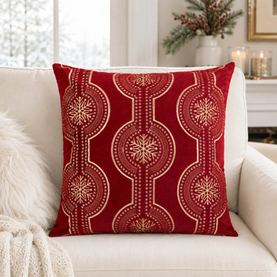 Ensemble de 2 coussins décoratifs Holiday en velours brodé Holiday