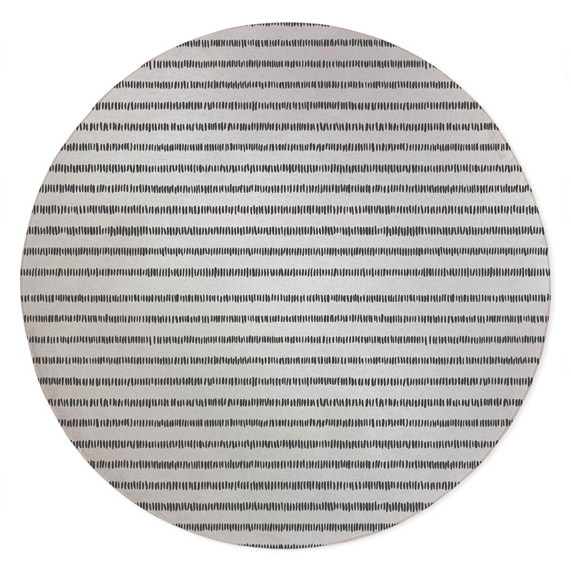 Scatter Row Non-Slip Outdoor Rug, Round 5'