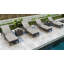Ensemble de chaise longue inclinable avec coussin et table Ballu-30896517