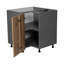 33 po - Base facile d'accès - Double porte - Gris-95324894-95324898