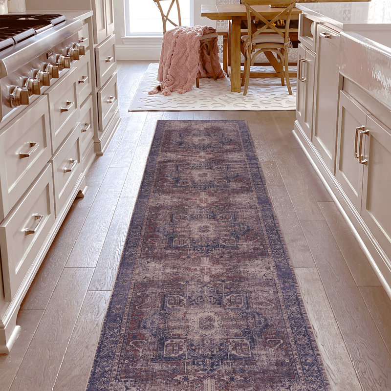 LOOM & LUXE 2'6''X10' Runner, Washable Rug, Low-Pile, Non-Slip, Non-Shedding, Foldable, Kid & Pet Friendly - Area Rugs For Living Room, Bedroom, Kitchen Rug