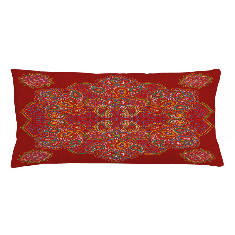 Housse de coussin lombaire motif cachemire intérieur/extérieur zodiac, 16 po x 36 po