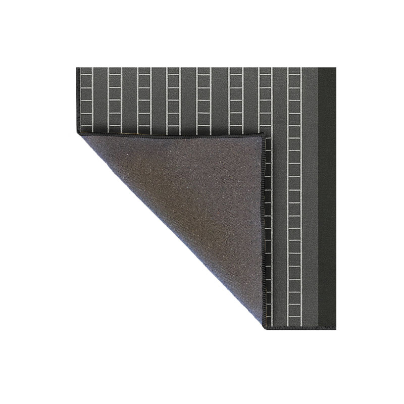 Tapis gris tissé à motif abstrait lavable Mosso, 2' x 2'11"