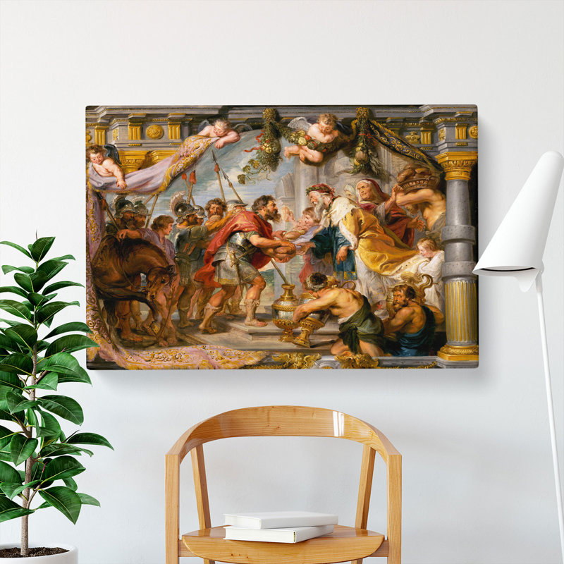 Meeting Of Abraham And Melchizedek by Peter Paul Rubens - Wrapped Canvas Painting, 50cm H x 76cm W x 3cm D