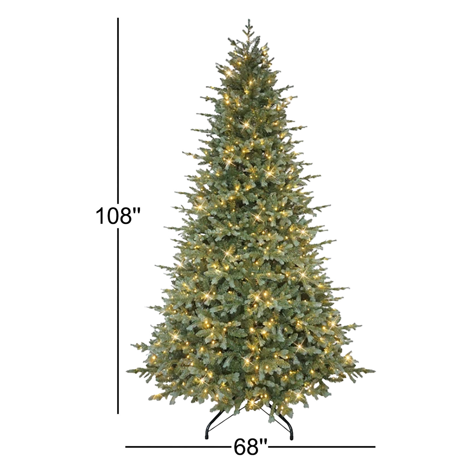 9' Pre-Lit Fir Christmas Tree
