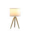 Lampe de table trépied moderne réglable en laiton / or brillant