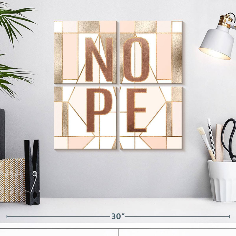 Tergel Nope, typographie, H 18 po x l 18 po
