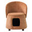 Chaise orange pour animaux avec coin caché pour animaux de compagnie, tabouret convertible, siège de rangement, capacité de 220 lb, pieds en bois d'acacia-313777663