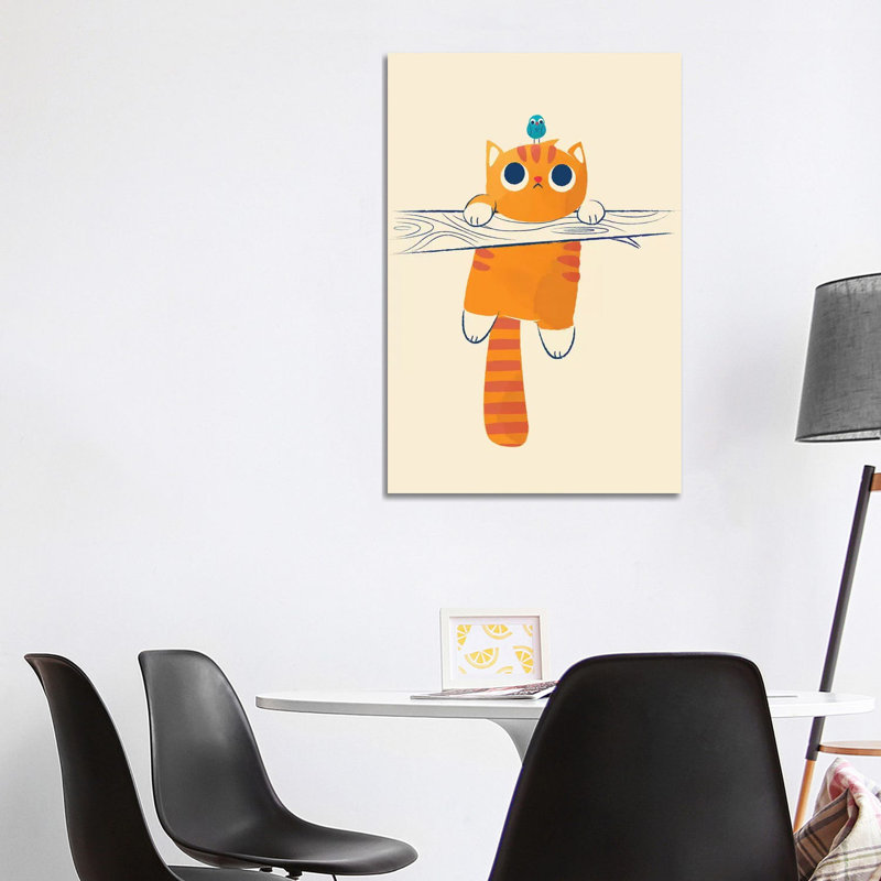 Fat Cat, Little Bird by Jay Fleck - Wrapped Canvas Print, 101.6cm H x 66.04cm W x 1.91cm D