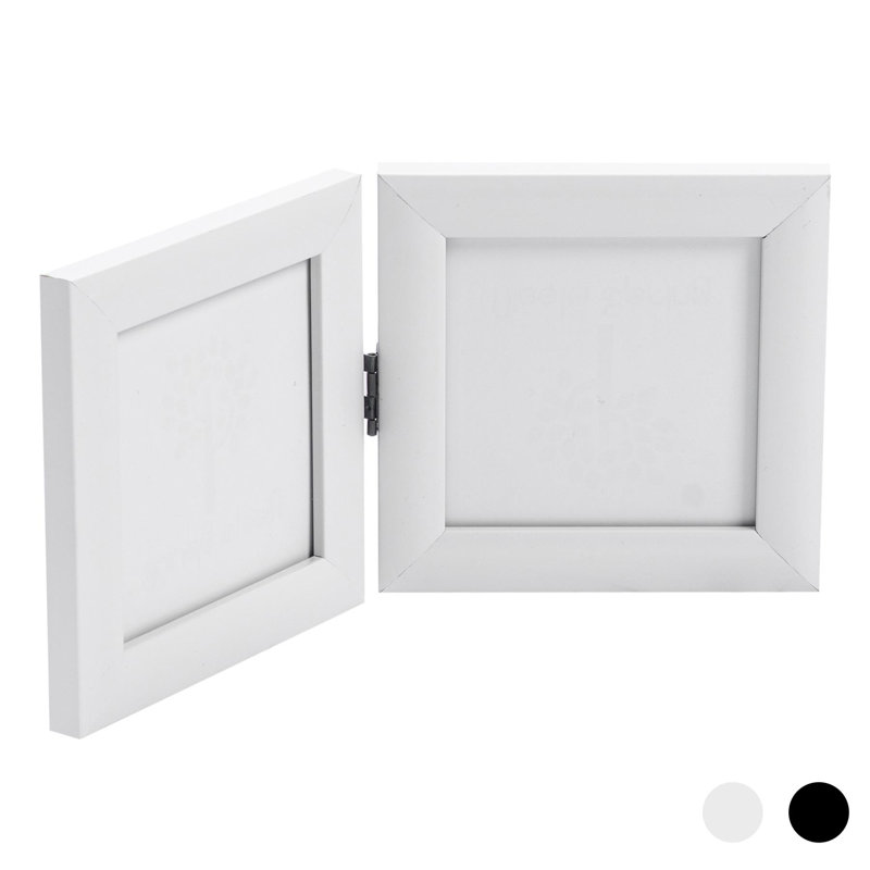 Nicola Spring - Folding 2 Photo Frame - 4 x 4", White