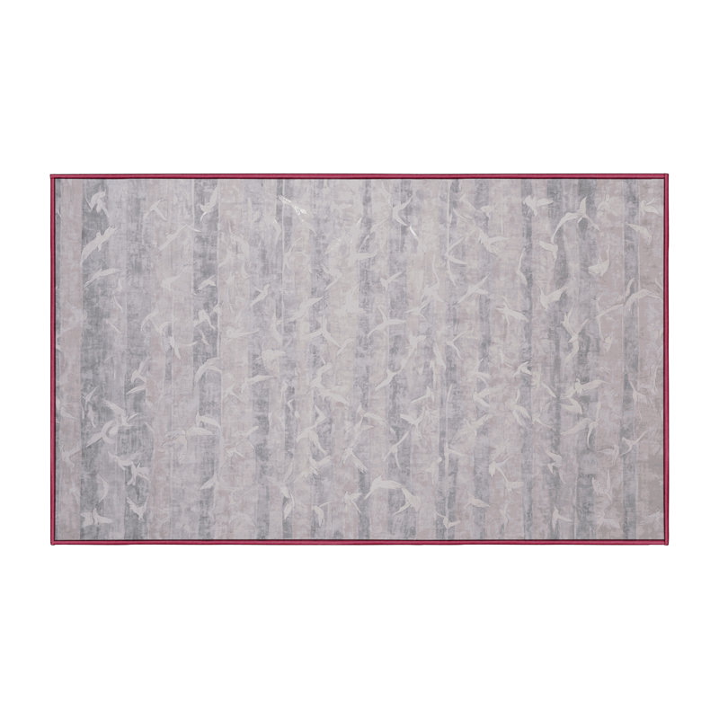 Machine Washable Beige Area Rug, Rectangle 7' x 10'
