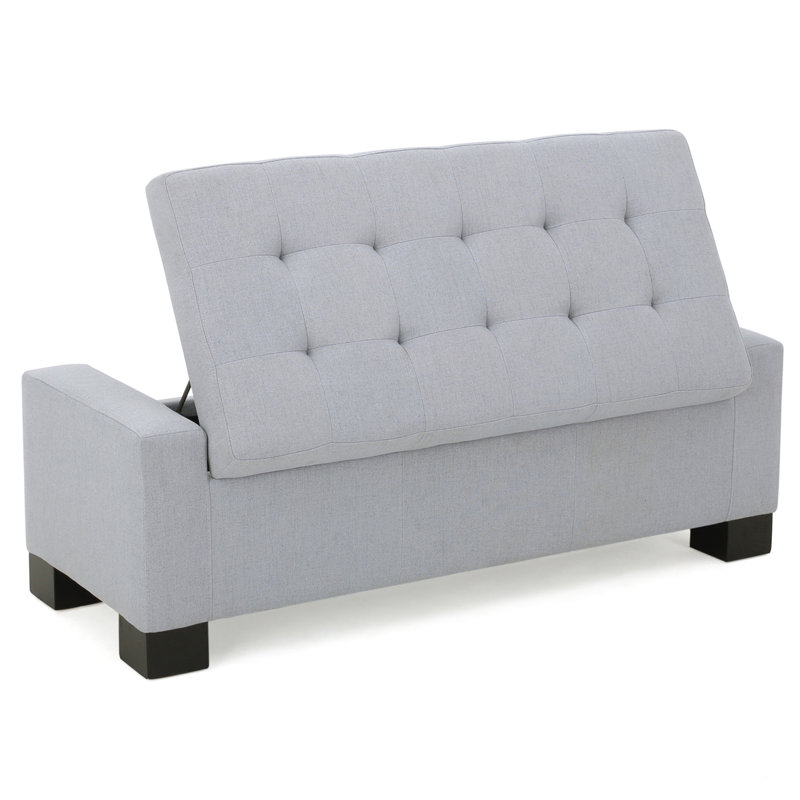 GUERNSEY OTTOMAN, Light Gray