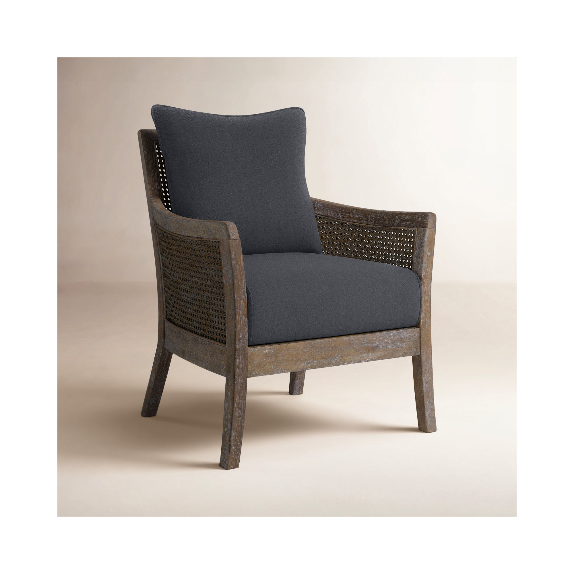 Farlane Upholstered Armchair, Dark Gray