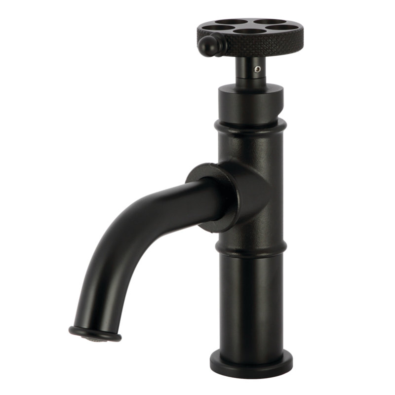 Webb Single Hole Bathroom Faucet with Drain Assembly, Matte Black