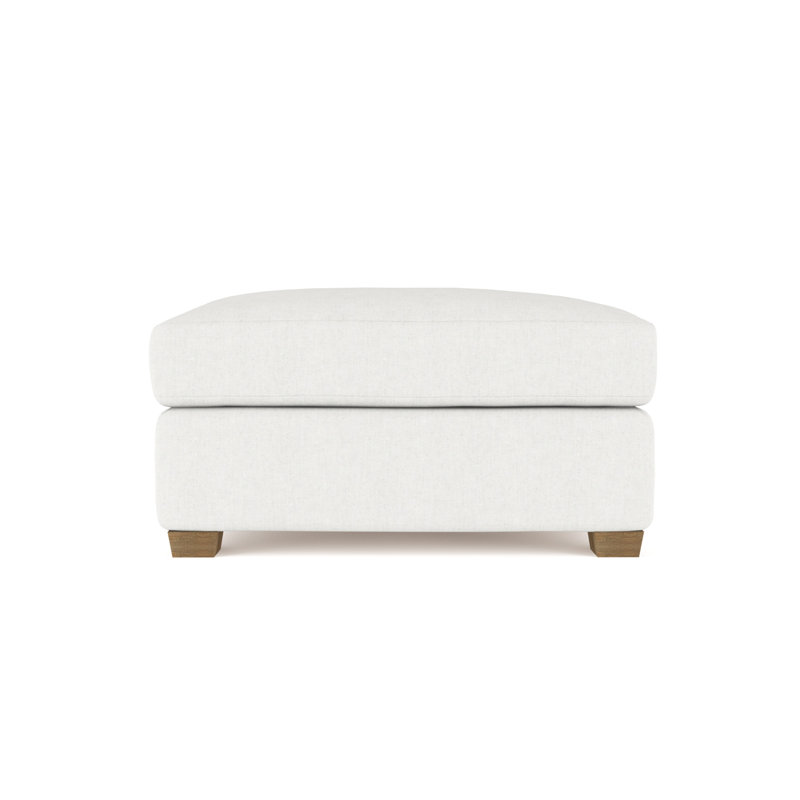 Repose-pieds Thompson, Lin Box Weave blanc, Patiné