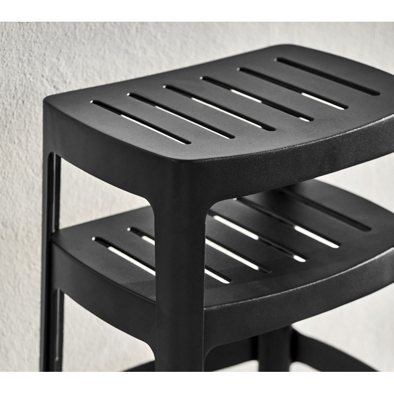 Cut Patio Bar Stool, Black