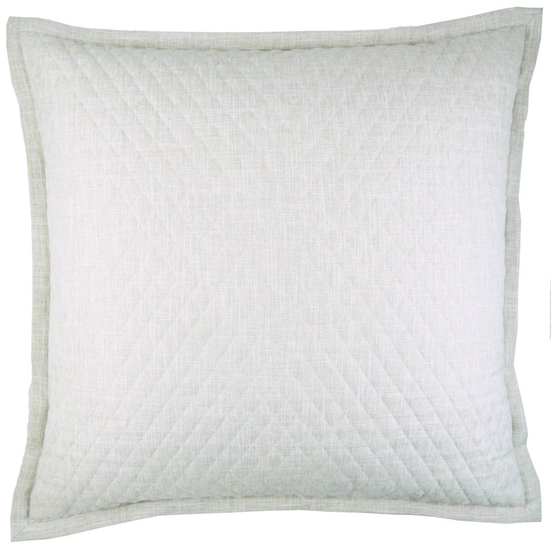 Faux Flax Coverlet Set , Ivory, King Coverlet + 3 Euro Shams