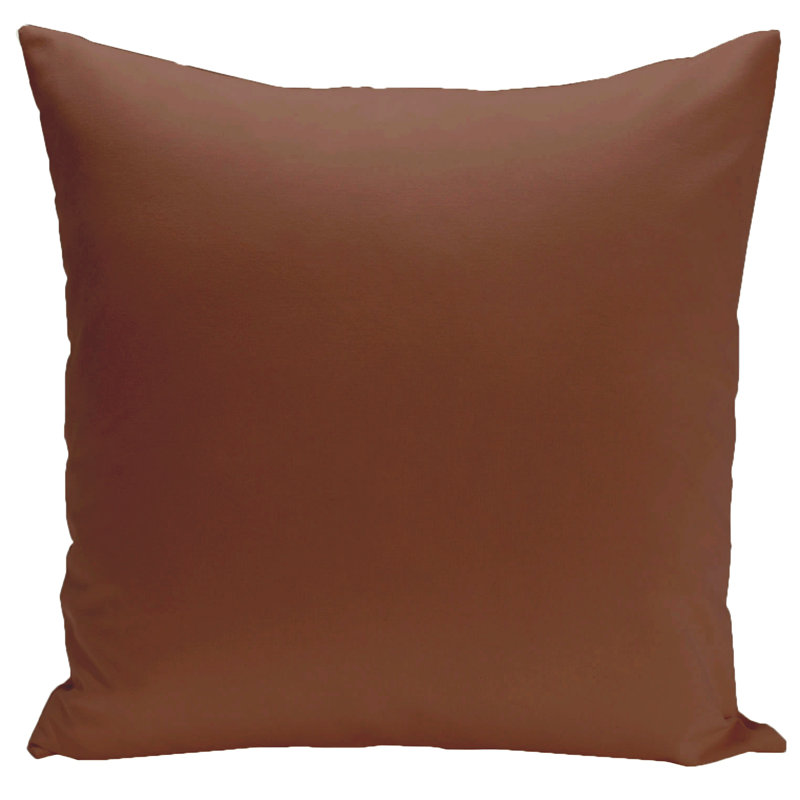 Solid Reversible Throw Pillow, 20" H x 20" W, Copper