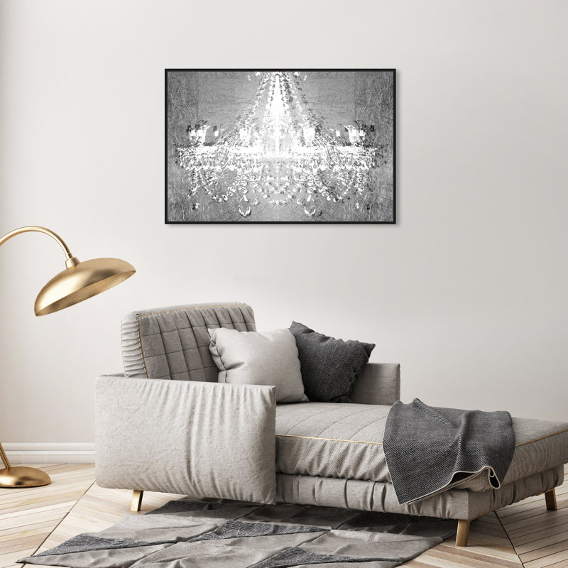 «Dramatic Entrance Chrome» par Oliver Gal - impression sur toile tendue, H 16 po x l 24 po, Cadre noir