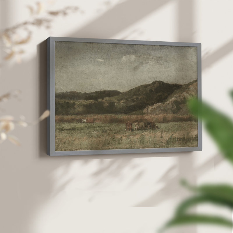 Paysages rétro-DCCXIX - reproduction encadrée, Gris