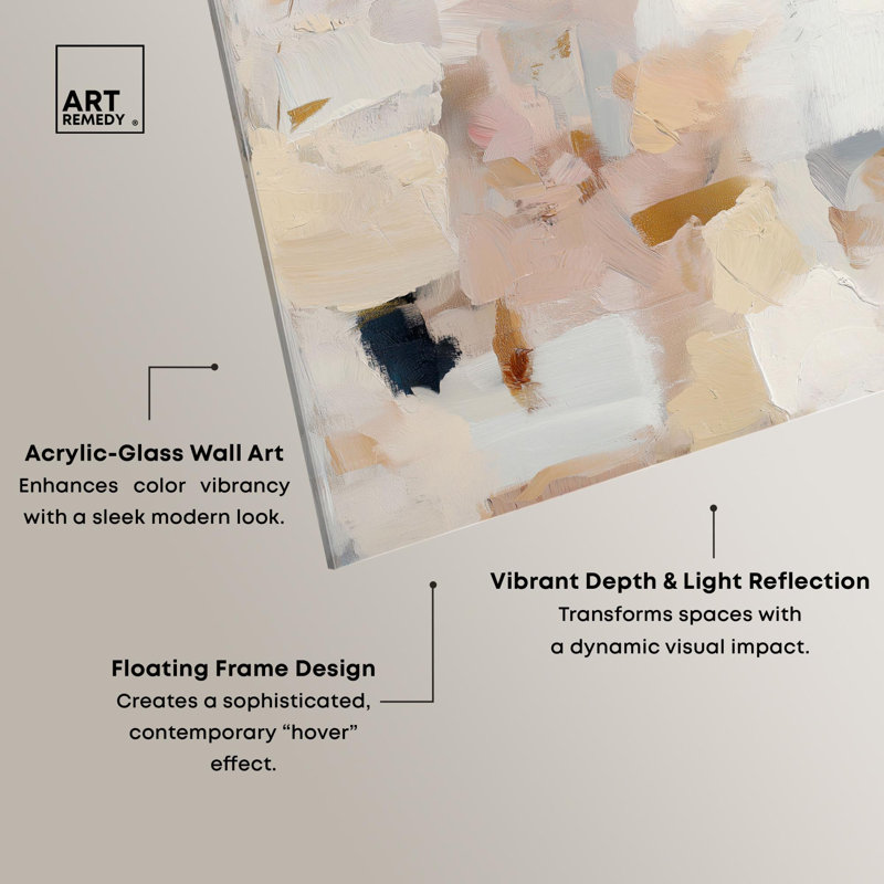 «Aura of Beige», reproduction d'art acrylique sur toile par Art Remedy, H 30 po x l 24 po