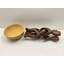 Table de bout cylindrique en bois massif