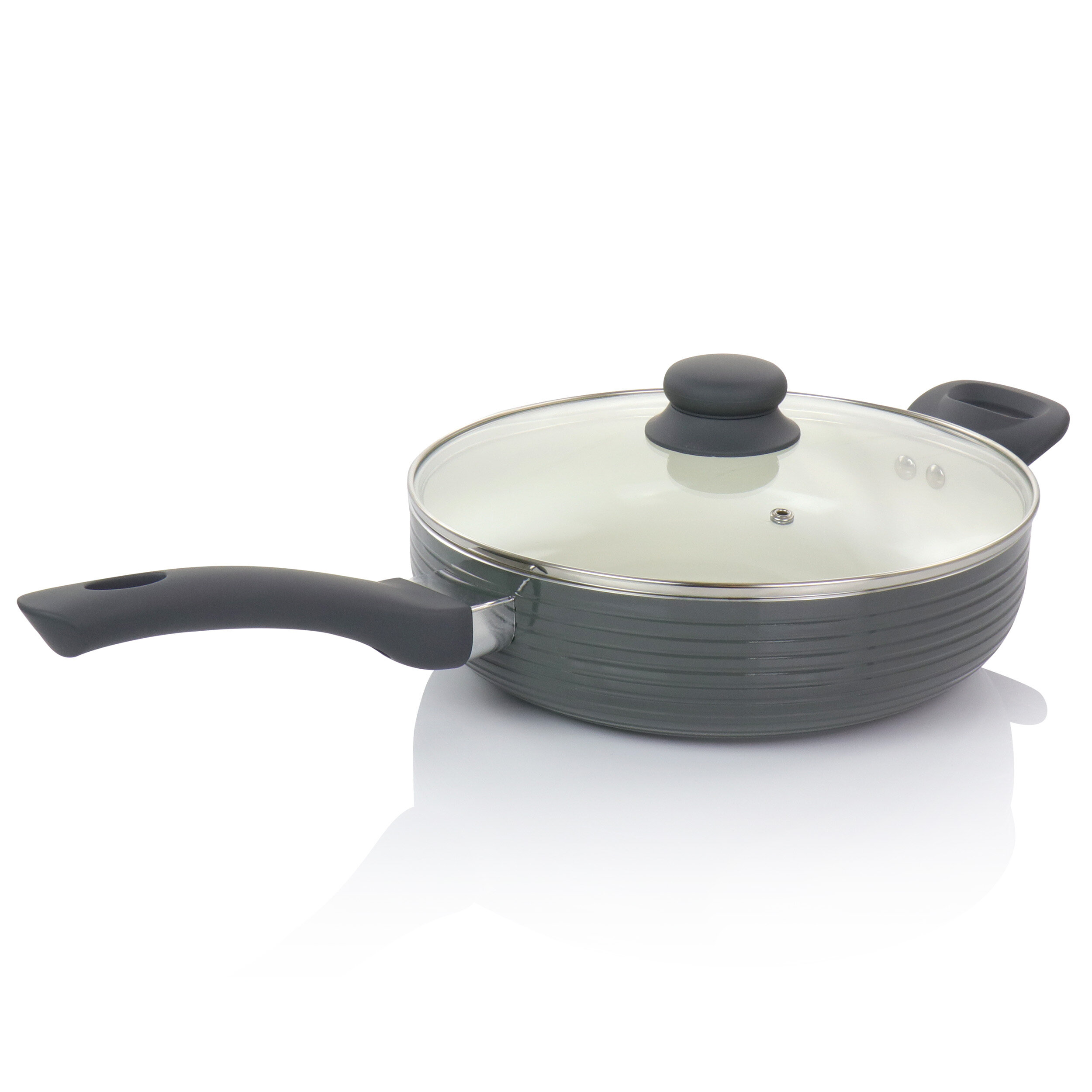 Oster 3.5 qt. Non-Stick Aluminum Saute Pan with Lid | Wayfair