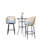 3Pcs Outdoor Bar Set, Patio Bar Table And Chairs Set, Bar Height Patio Set - 2 X Swivel Bar Chairs , 1 X Round Bar Table-741382764