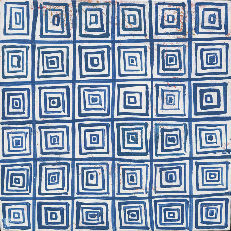 Maki Tile XIV by Kathrine Lovell - Wrapped Canvas Painting, 30cm H x 30cm W  