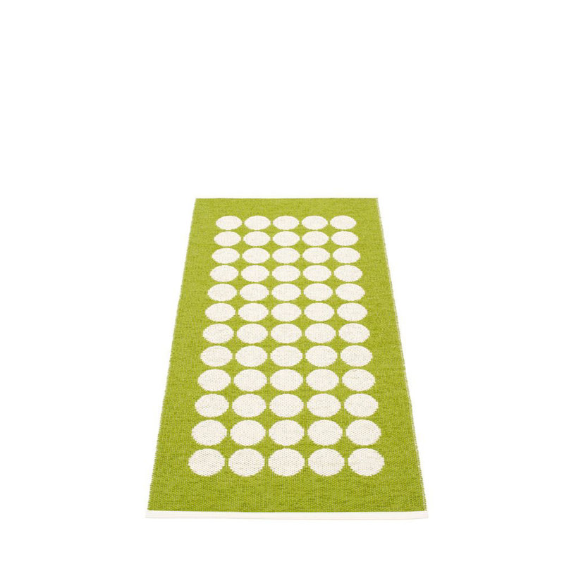 Fla Geometric Area Rug in White/Green, Runner 2'3" x 5'