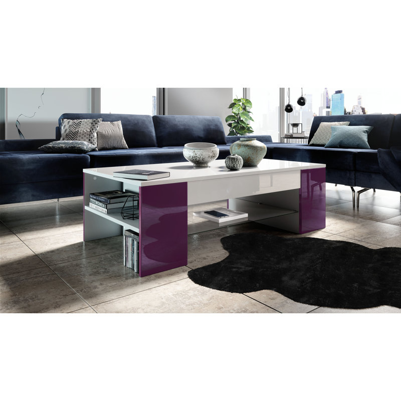 Mazzone Coffee Table with Storage, Blackberry