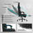 Fabric Gaming Chair with Footrest&Lumbar Support, Ergonomic High-Back-105552478