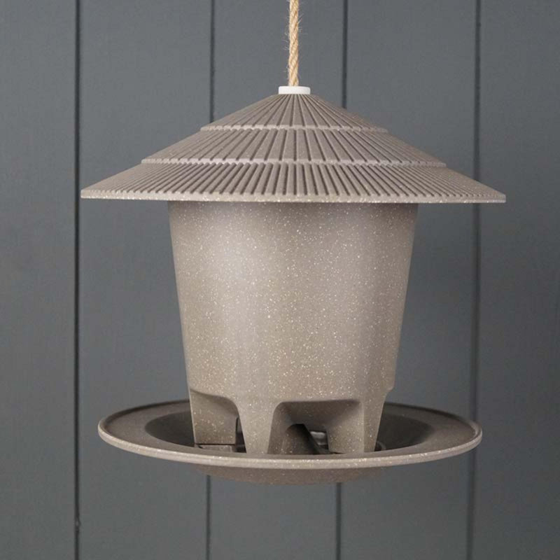 Cejda Hanging Hopper Bird Feeder, Straw