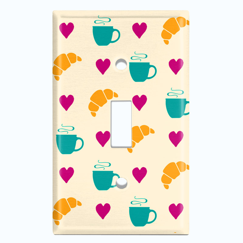 Patterned 1 - Gang Toggle Light Switch Standard Wall Plate