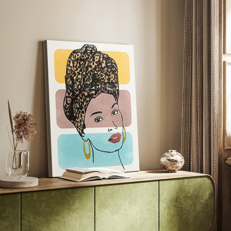 Head Wrap I -Galery Enveloppé Cavas, H 36 po x l 24 po