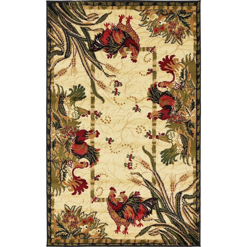 Tapis à motif abstrait crème Capps, Rectangle 3 pi 3 po x 5 pi 3 po