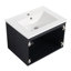 Bathroom Vanity With Ceramics Sink & Soft-close Door Hinges. , Black. Space