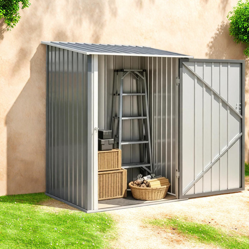 Lockable Storage Sheds, Galvanized Steel Compact Modern Garden Home