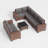 7 - Person Outdoor Rattan Sectional Seating Group With Cushions-101984282-101984280