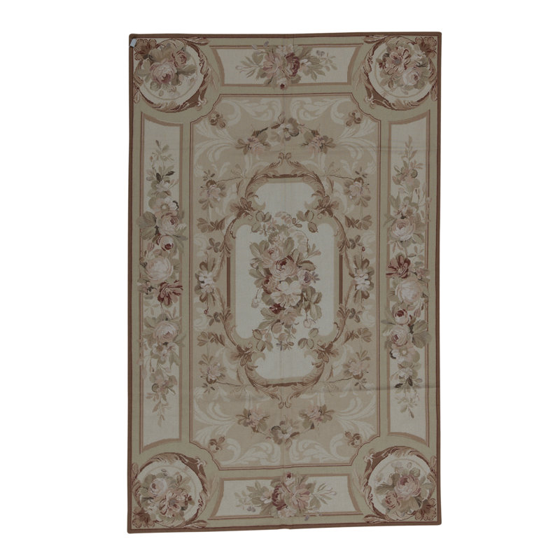 Needlepoint Wool Oriental Area Rug
