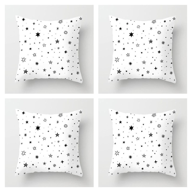 Kearna Black/White Cushion Cover, Star Twinckle