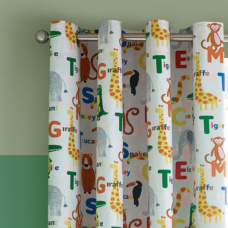 Animal Magic Fully Reversible Eyelet Curtains